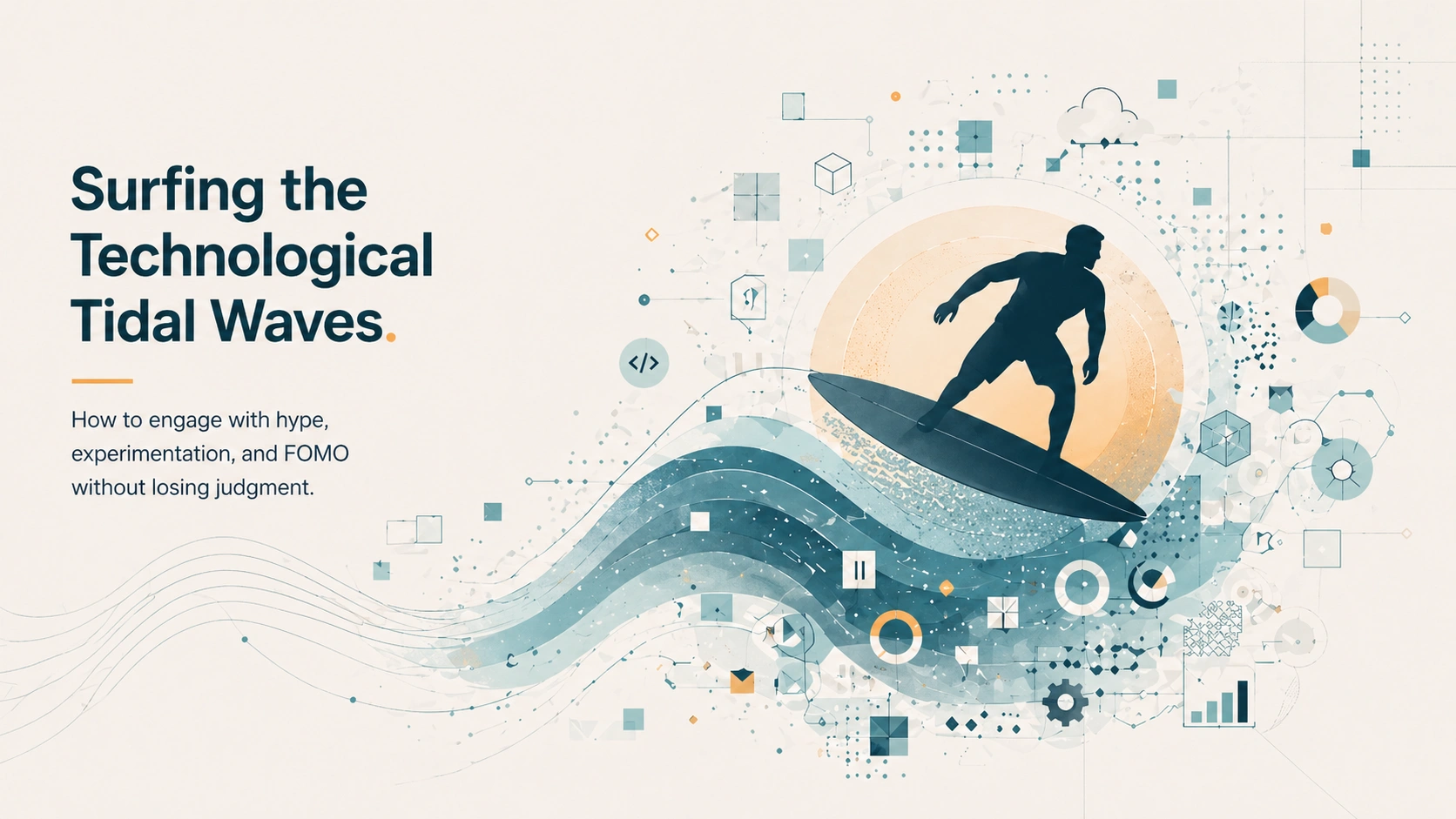 Technology wave visual